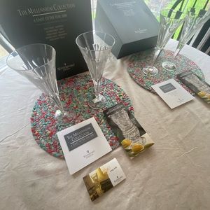 Waterford Crystal “Loving” toasting flutes 2 pair. Excellent condition.